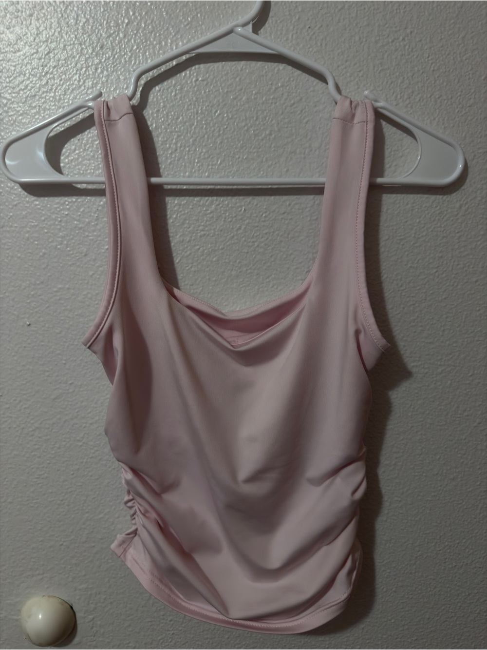 Women’s Soft Pink Ruched Tank Top - Brand: